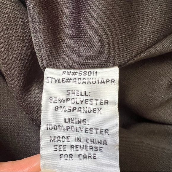 black floral dress scuba material fitted stretchy lined sz 2 Melrose - Picture 8 of 9